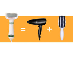 Pet Hair Dryer 2 with Slicker Brush Grooming for Cat and Dog - PeticaDeals