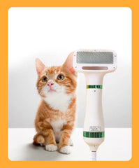 Pet Hair Dryer 2 with Slicker Brush Grooming for Cat and Dog - PeticaDeals