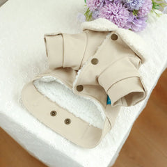 Pet Leather Fur Collar Fur Coat - PeticaDeals