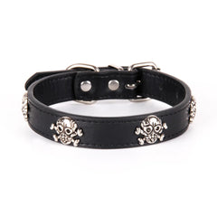 Pet Leather Skull Dog Collar Cat - PeticaDeals
