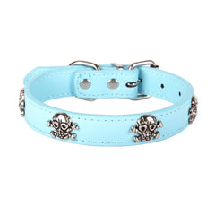 Pet Leather Skull Dog Collar Cat - PeticaDeals