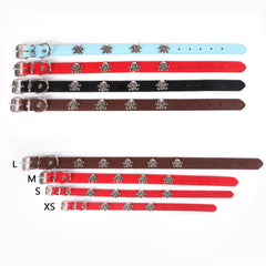 Pet Leather Skull Dog Collar Cat - PeticaDeals