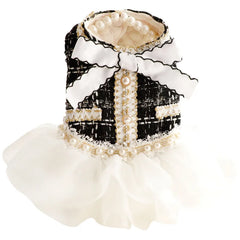 Pet Patchwork Mesh Dress Autumn Winter - PeticaDeals