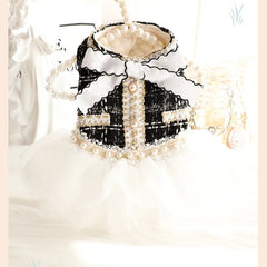 Pet Patchwork Mesh Dress Autumn Winter - PeticaDeals