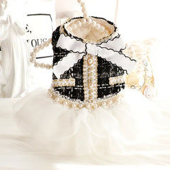 Pet Patchwork Mesh Dress Autumn Winter - PeticaDeals