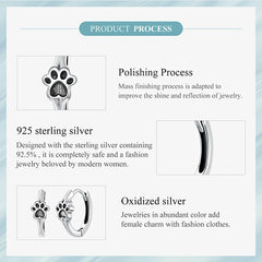 Pet Paw Print Rings Earrings Sets Cute Cat Dog for Women Girls - PeticaDeals