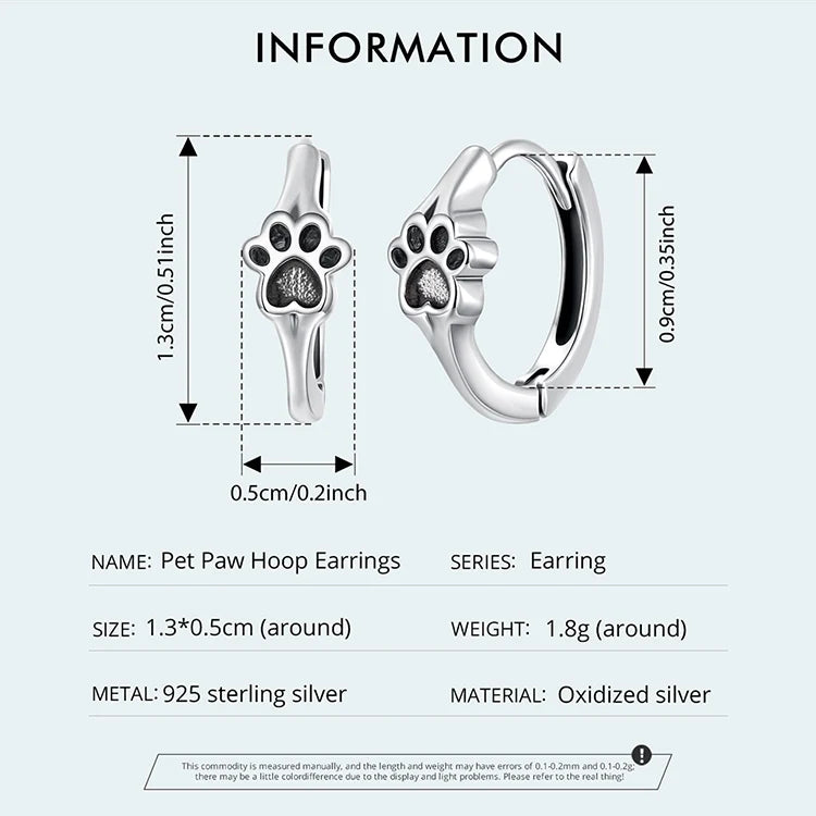 Pet Paw Print Rings Earrings Sets Cute Cat Dog for Women Girls - PeticaDeals