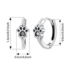 Pet Paw Print Rings Earrings Sets Cute Cat Dog for Women Girls - PeticaDeals