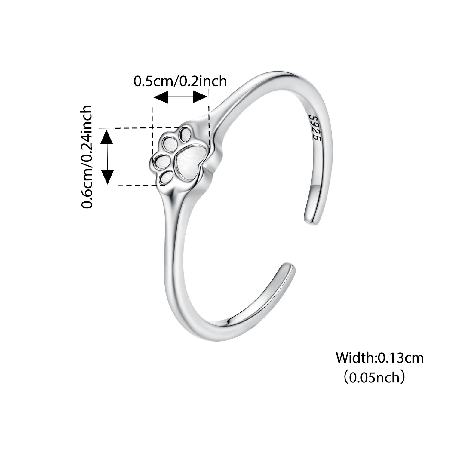 Pet Paw Print Rings Earrings Sets Cute Cat Dog for Women Girls - PeticaDeals