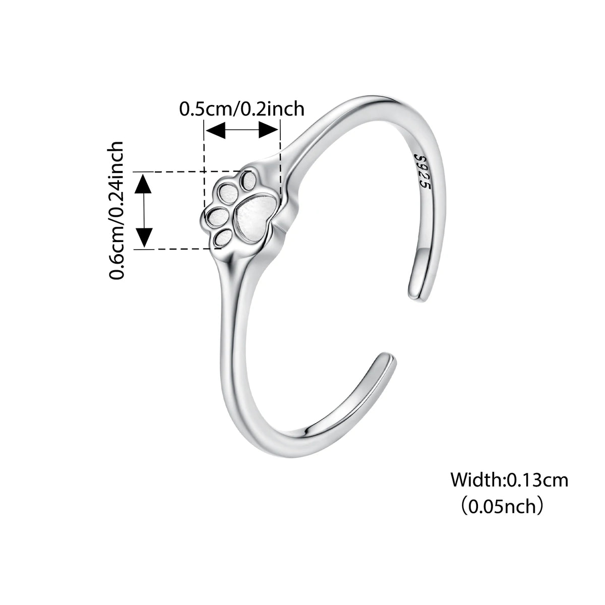 Pet Paw Print Rings Earrings Sets Cute Cat Dog for Women Girls - PeticaDeals
