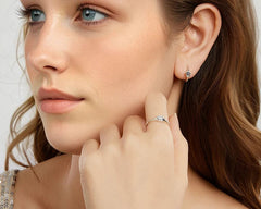 Pet Paw Print Rings Earrings Sets Cute Cat Dog for Women Girls - PeticaDeals