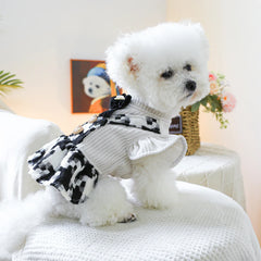 Pet Plaid Bow Montage Two-piece Dress - PeticaDeals