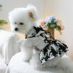 Pet Plaid Bow Montage Two-piece Dress - PeticaDeals