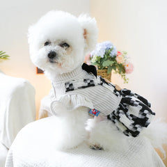 Pet Plaid Bow Montage Two-piece Dress - PeticaDeals