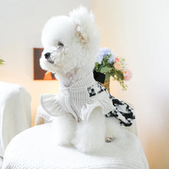Pet Plaid Bow Montage Two-piece Dress - PeticaDeals