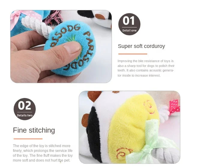 Pet Plush Toy Candy Toy Cat Dog Grinding Teeth Sound Bite Resistant - PeticaDeals