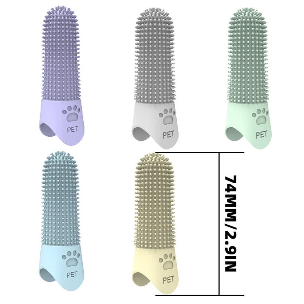Pet Silicone Teeth Cleaning Fingertips For Cats And Dogs Cleaning And Removing Tartar - PeticaDeals
