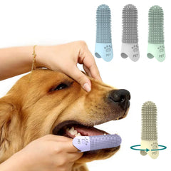 Pet Silicone Teeth Cleaning Fingertips For Cats And Dogs Cleaning And Removing Tartar - PeticaDeals