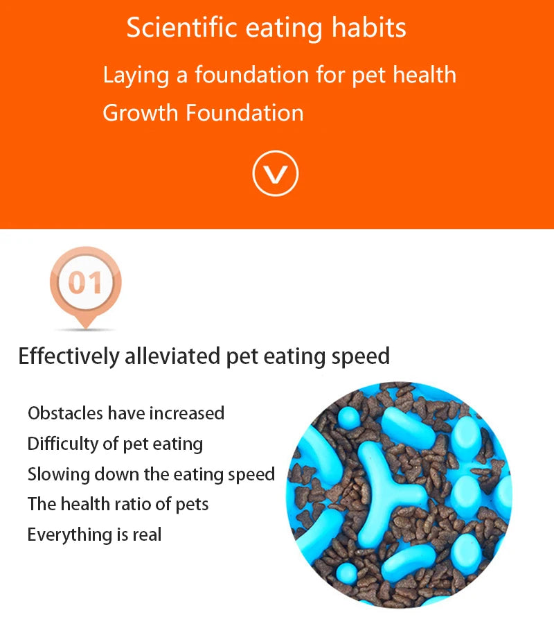 Pet Slow Food Bowl Silicone Bone-Shaped Anti-Skid Dog - PeticaDeals