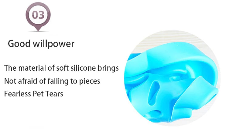 Pet Slow Food Bowl Silicone Bone-Shaped Anti-Skid Dog - PeticaDeals