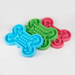 Pet Slow Food Bowl Silicone Bone-Shaped Anti-Skid Dog - PeticaDeals
