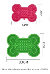 Pet Slow Food Bowl Silicone Bone-Shaped Anti-Skid Dog - PeticaDeals