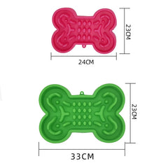 Pet Slow Food Bowl Silicone Bone-Shaped Anti-Skid Dog - PeticaDeals