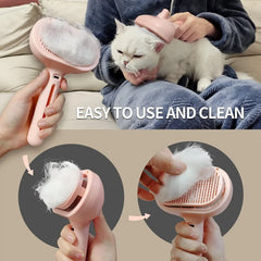 Pet Steam Brush Hair Remover Brush Multi-Function Pet Grooming - PeticaDeals