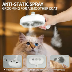 Pet Steam Brush Hair Remover Brush Multi-Function Pet Grooming - PeticaDeals
