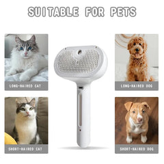 Pet Steam Brush Hair Remover Brush Multi-Function Pet Grooming - PeticaDeals