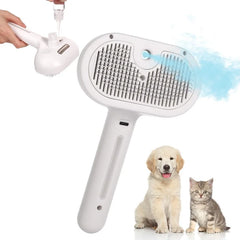 Pet Steam Brush Hair Remover Brush Multi-Function Pet Grooming - PeticaDeals