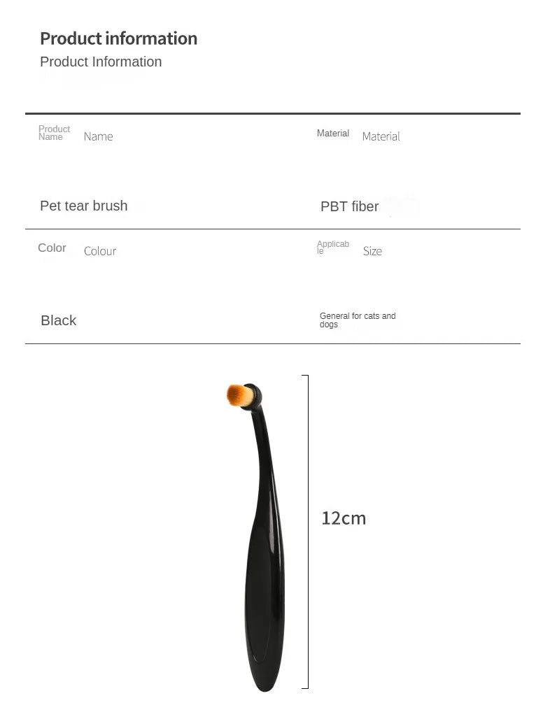 Pet Tear Stain Removal Brush Eye Cleaning Tear Stain Powder Brush Eye Poo Brush - PeticaDeals