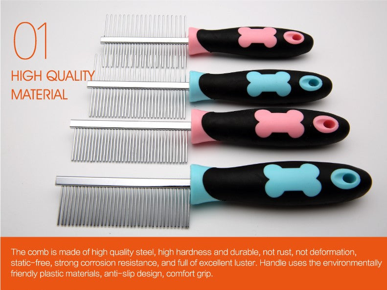 Pet massaging grooming comb Single row or double row spacing comb - PeticaDeals