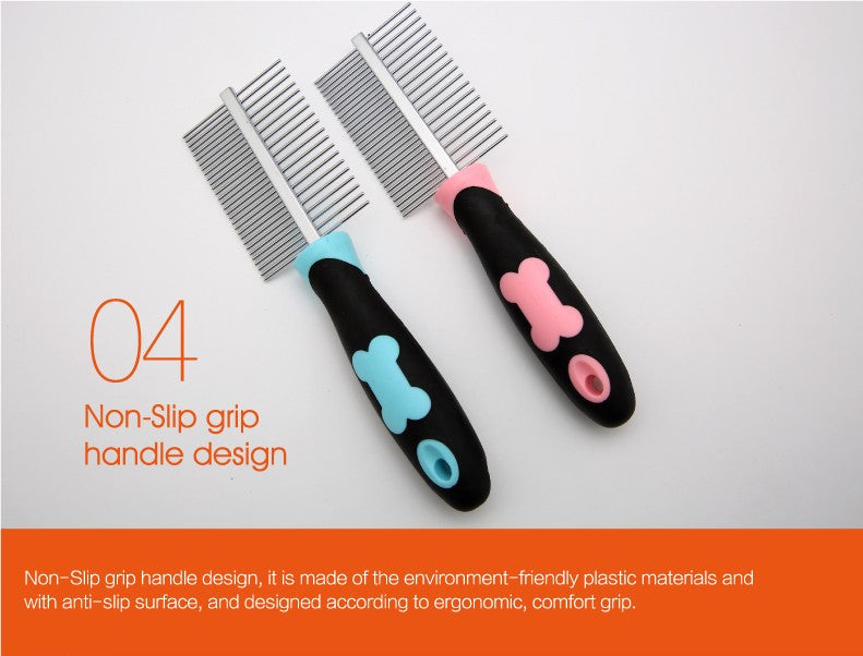 Pet massaging grooming comb Single row or double row spacing comb - PeticaDeals