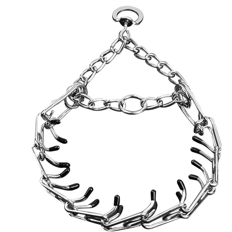 Pinch with Rubber Tips Adjustable Detachable Dog Choke Collar - PeticaDeals
