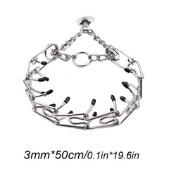 Pinch with Rubber Tips Adjustable Detachable Dog Choke Collar - PeticaDeals