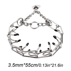 Pinch with Rubber Tips Adjustable Detachable Dog Choke Collar - PeticaDeals