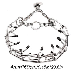 Pinch with Rubber Tips Adjustable Detachable Dog Choke Collar - PeticaDeals