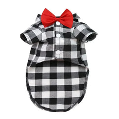 Plaid Striped Shirt Wedding Dress - PeticaDeals