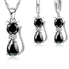 Real 925 Sterling Silver Color Jewelry Sets Shining Austrian Crystal for Women - PeticaDeals