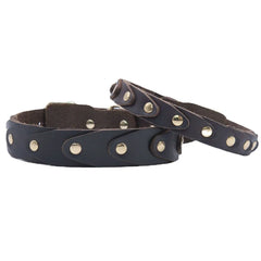 Real Leather Dog Collar Genuine Leather Buckle Connection Collar Durable - PeticaDeals