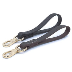 Real Leather Dog Leash 30/50cm Short Dog Leash Genuine Leather Traffic Lead - PeticaDeals