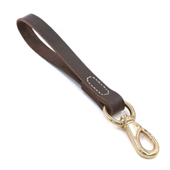 Real Leather Dog Leash 30/50cm Short Dog Leash Genuine Leather Traffic Lead - PeticaDeals