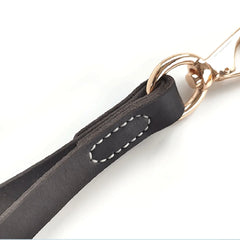 Real Leather Dog Leash 30/50cm Short Dog Leash Genuine Leather Traffic Lead - PeticaDeals