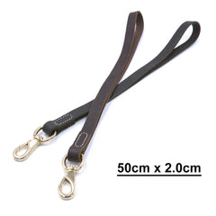 Real Leather Dog Leash 30/50cm Short Dog Leash Genuine Leather Traffic Lead - PeticaDeals