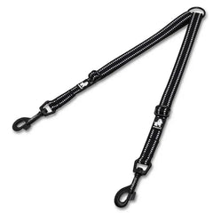 Reflective Nylon Double Dog Leash For Two Dogs Coupler No Tangle - PeticaDeals