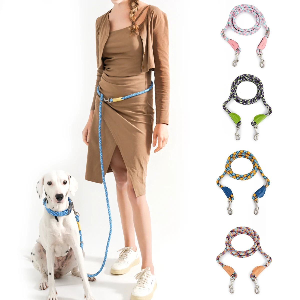 Reflective Series Dog Leash For Small Medium & Large - PeticaDeals