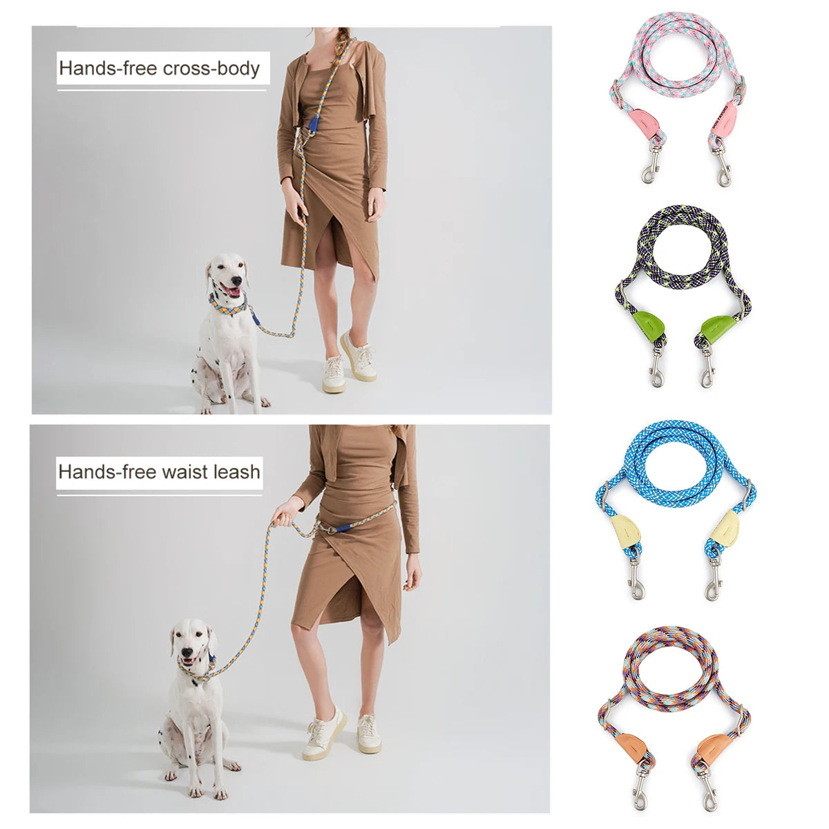 Reflective Series Dog Leash For Small Medium & Large - PeticaDeals