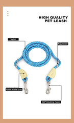 Reflective Series Dog Leash For Small Medium & Large - PeticaDeals