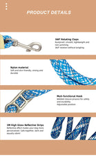 Reflective Series Dog Leash For Small Medium & Large - PeticaDeals